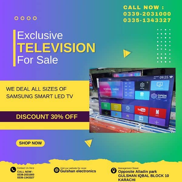 BUY 24 inch TO 85 INCH OF LED TV SMART FHD TV AVAILABLE 4