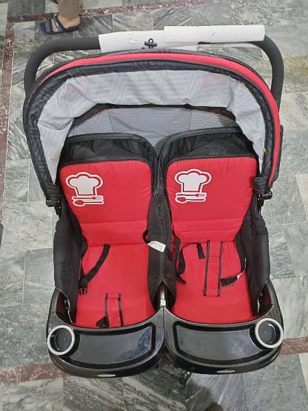Twin Baby Stroller Pram Brand New Condition 6