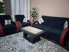5 Seater Sofa Set With Center Table Good Condition