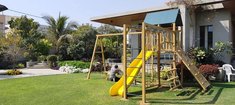 Playground equipment | Garden Metal swing jhola | Slides| Seesaw 19
