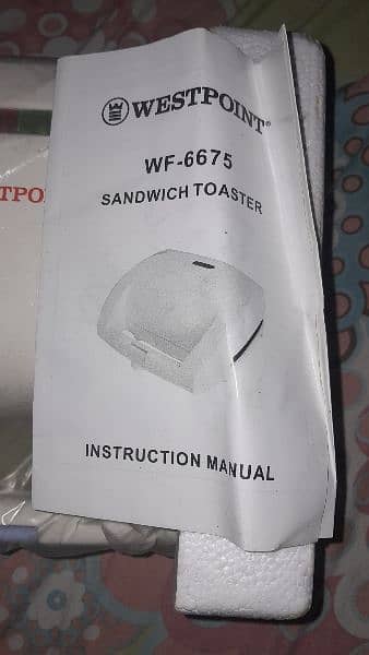 Sandwich Toaster westpoint 6675 New 2