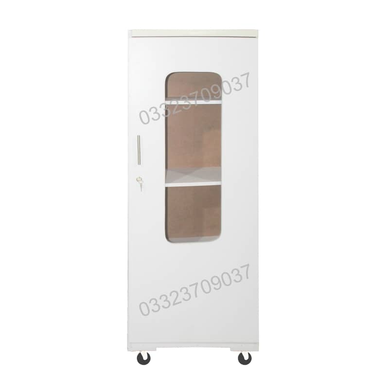 69 x 22 Inch single glass door cupboard - White wardrobe 2