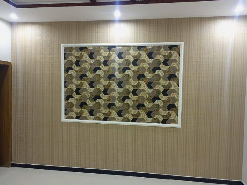 Wallpaper pvc panel wooden floor vinyl floor window blind 2