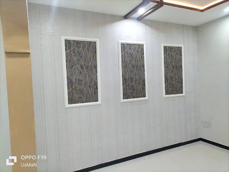 Wallpaper pvc panel wooden floor vinyl floor window blind 6