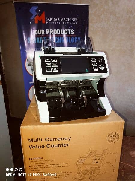 Cash currency note counting machine in Pakistan with fake note detect 9