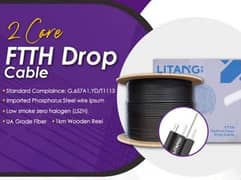 Fiber FTTH Cable 2core Litang