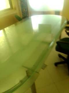 imported glass and wooden top conference tables