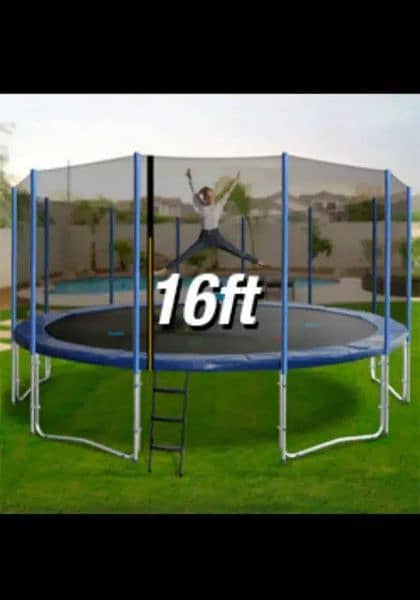 12 ft Trampoline with safty net 03074776470 3