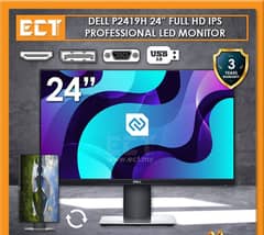 24" Inch Dell P2419H Borderless IPS Full HD LED Monitor with HDMI Port