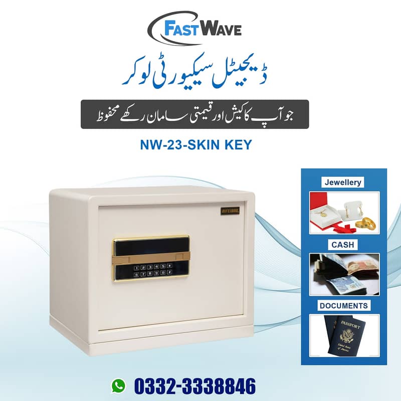 Digital security thumb safe locker, cash counting till machine Lahore 5