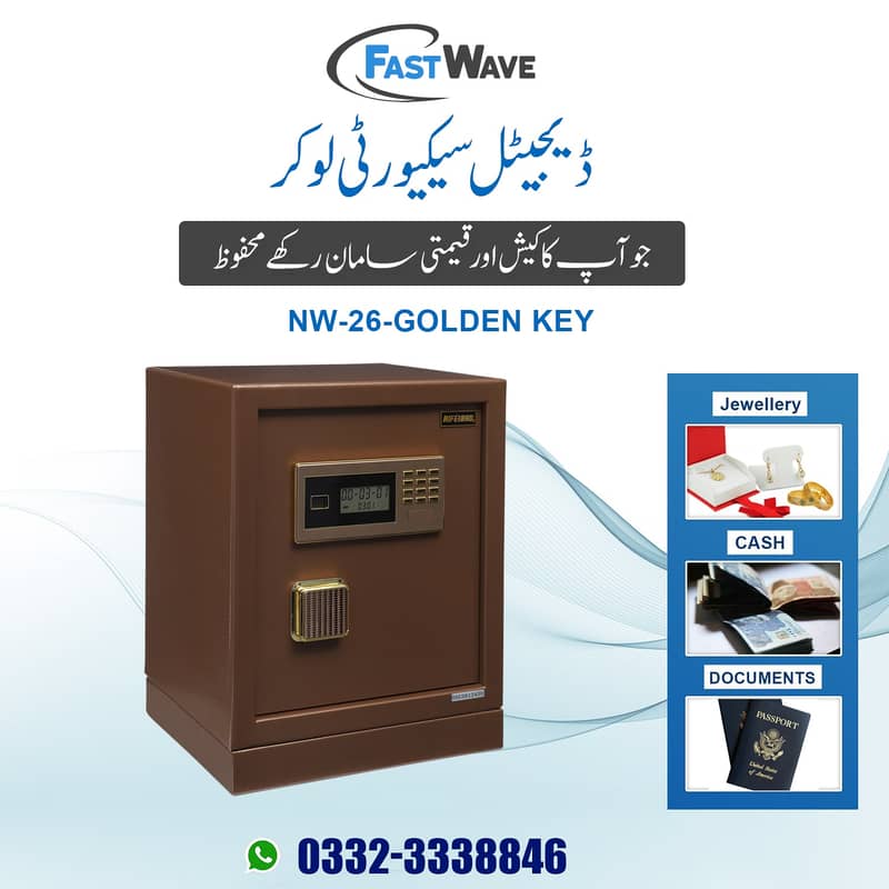 Digital security thumb safe locker, cash counting till machine Lahore 7