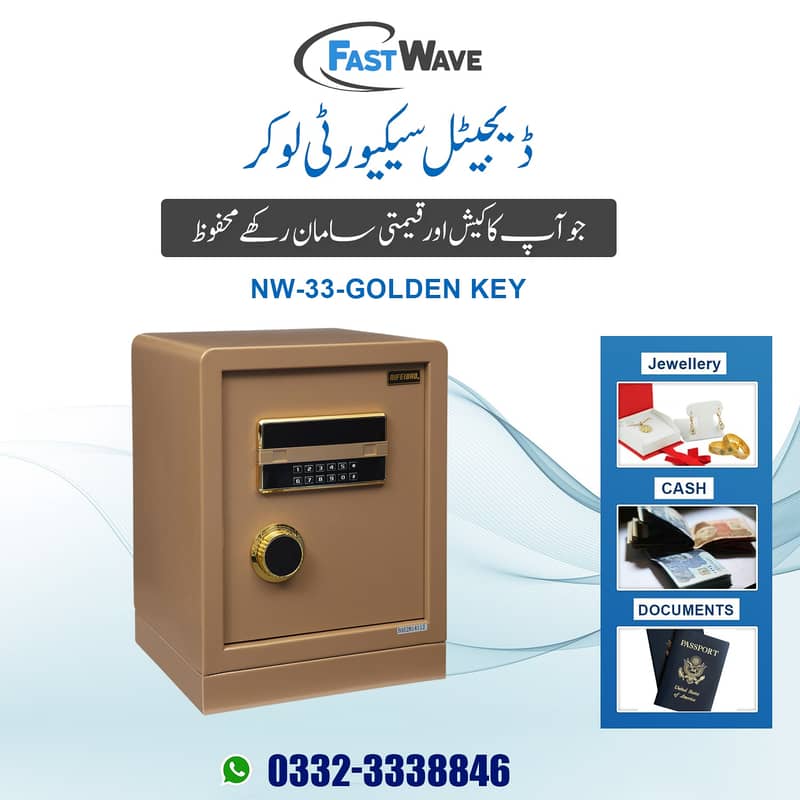 Digital security thumb safe locker, cash counting till machine Lahore 9