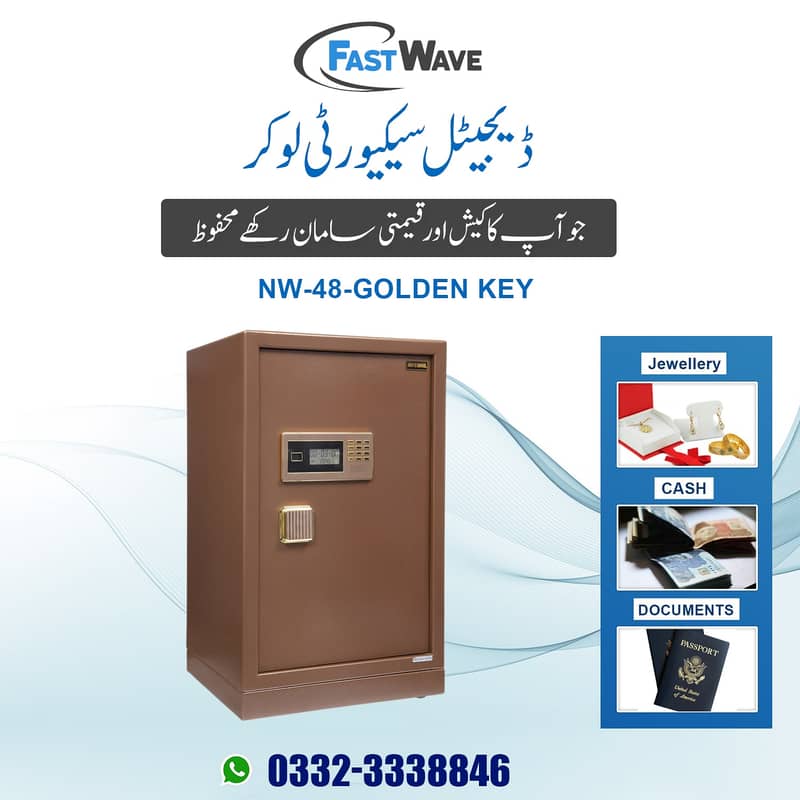 Digital security thumb safe locker, cash counting till machine Lahore 14