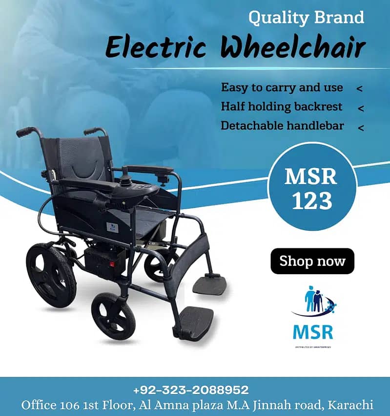 Electric Wheelchair Available in Islamabad | Best Price | Reclining 16