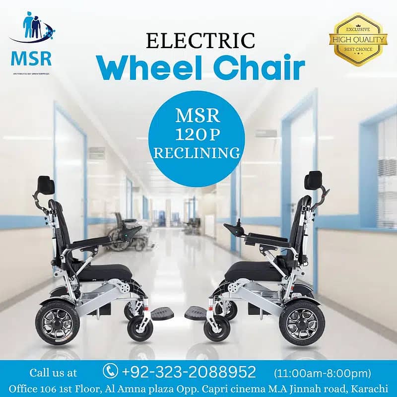 Electric Wheelchair Available in Islamabad | Best Price | Reclining 17