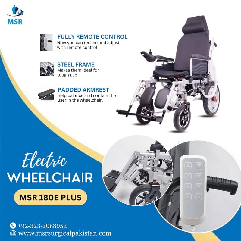 Electric Wheelchair Available in Islamabad | Best Price | Reclining 0