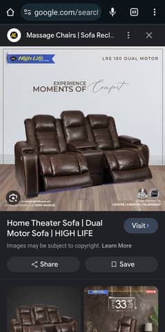 High life recliners sofa with dual motor