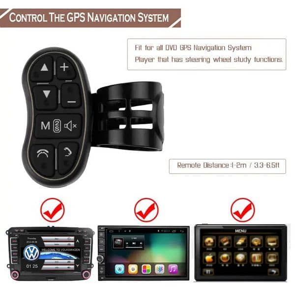Car Steering Multimedia Controller IR & Bluetooth 7