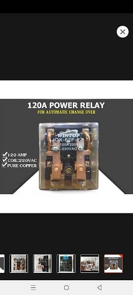 220V 120A Power Relay for Geyser Automatic generator Changeover 8 Pi 0