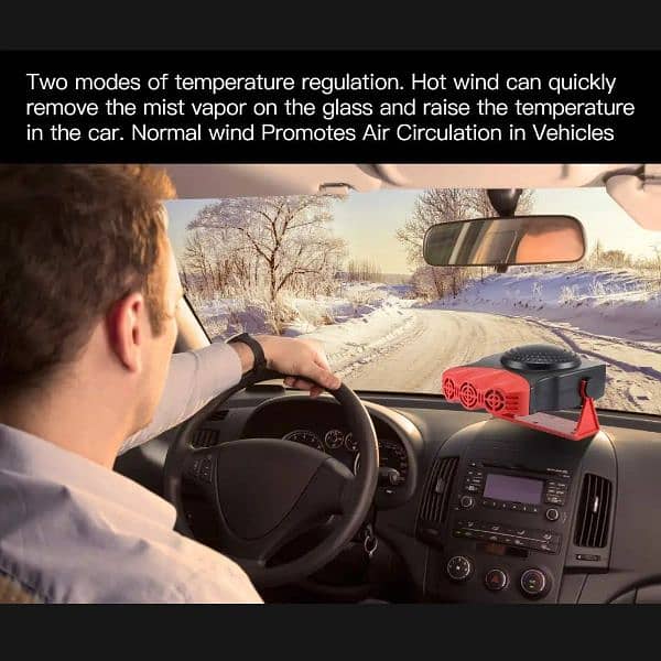 Car Heater, Portable Auto Electronic Heater Fan Fast Heating Def 5