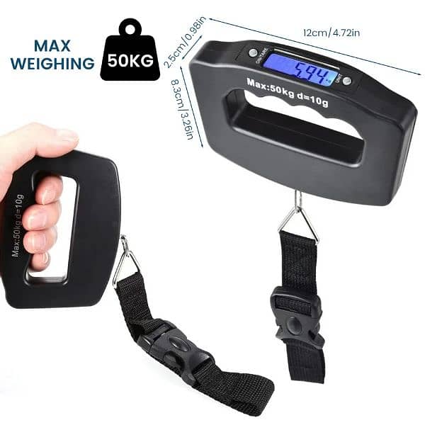 Mini Luggage Scale 50kg/10g Digital Electronic Travel Weighs Por 15