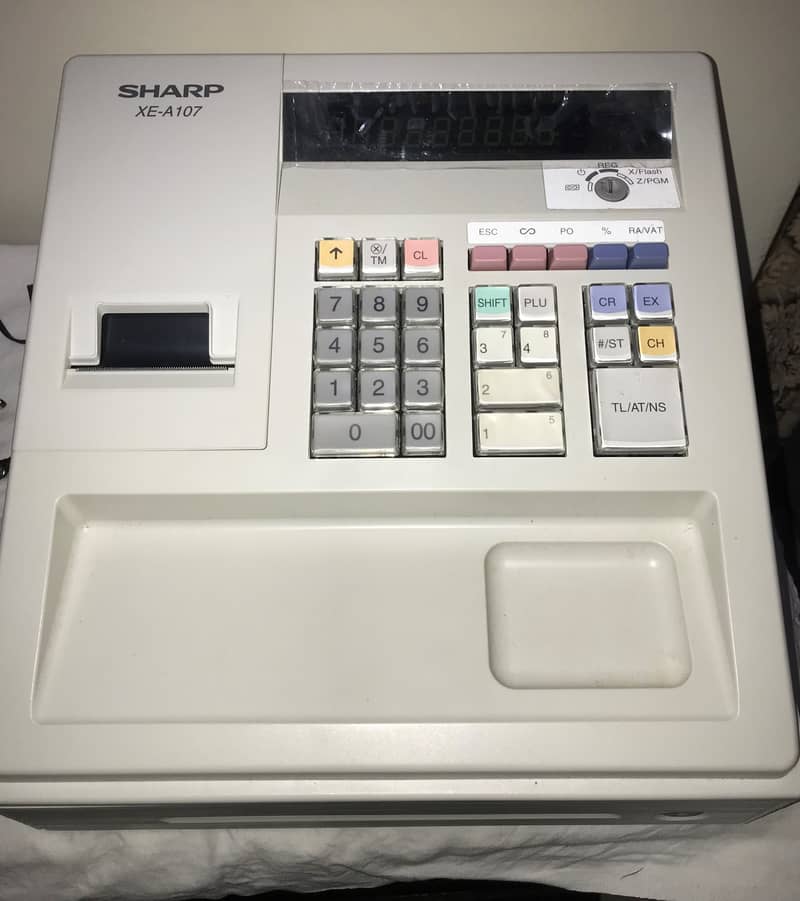 SHARP ELECTRONIC CASH REGISTER XE-A107 0