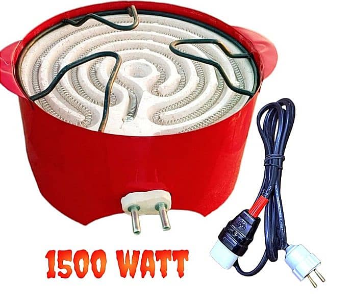 Heater Cooking Stove 1500 watt with Lead High Quality Made Heavy Weigh 0