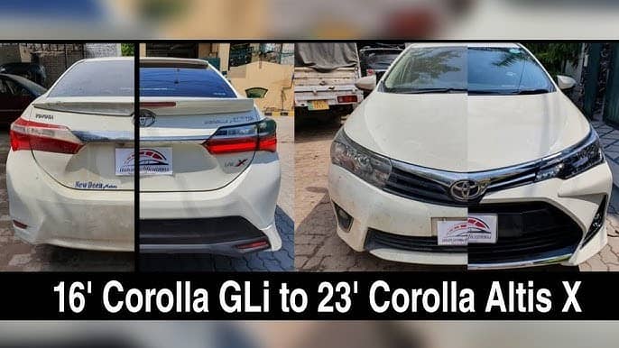 COROLLA CONVERT 2015 TO 2023 | FRONT & BACK | BUMPER | LIGHTS |GRILL| 3