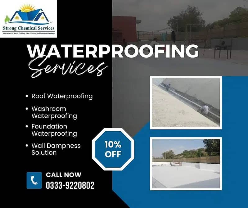 Roof Water & Heat proofing service, Bathroom Leakage Control Solution 0