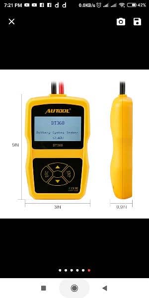 Autool BT360 Car Battery Tester 12V Digital Portable Analyzer Au 12