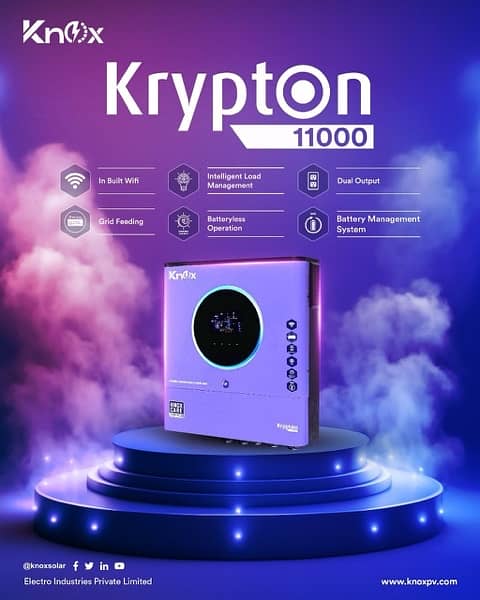 Knox Krypton 11kw Pv13000 Dual output 2MPPTs Netmetering hybrid Solar 6