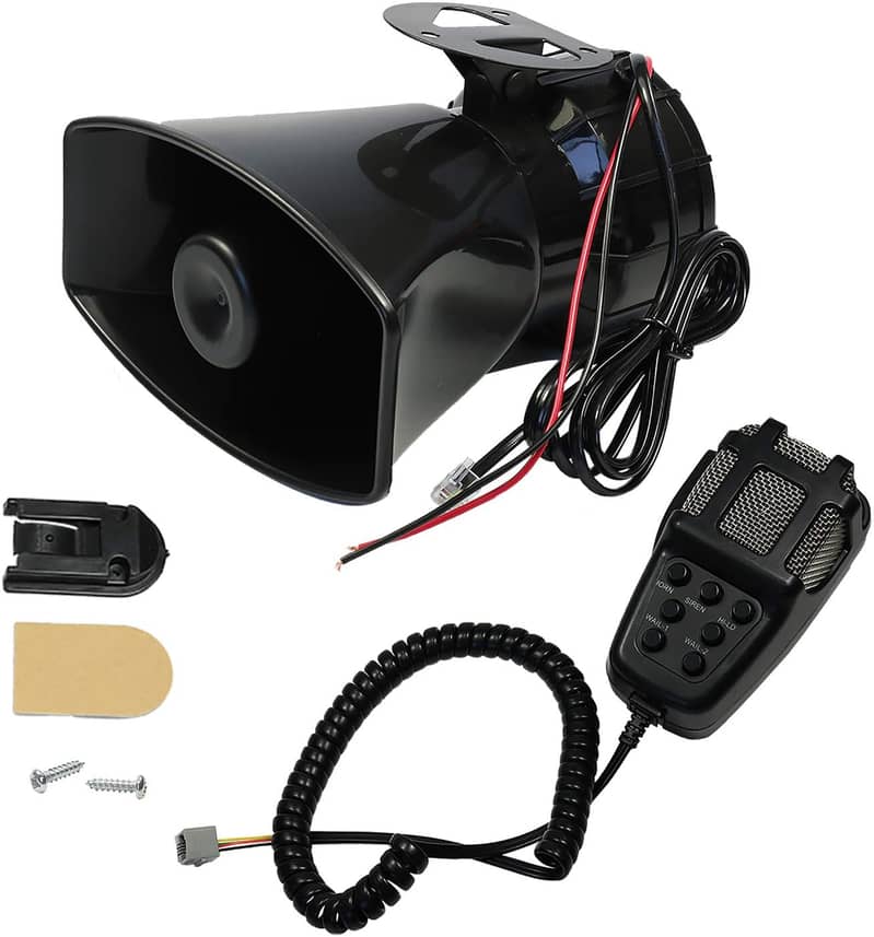 Car Siren Horn 7 Tone Sound Siren Police Mic PA Speaker Car System Eme 0
