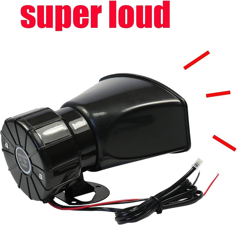 Car Siren Horn 7 Tone Sound Siren Police Mic PA Speaker Car System Eme 2