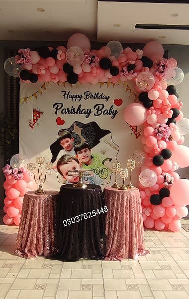 birthday decor, balloons decoration, anniversary decor,bridal shower, 8