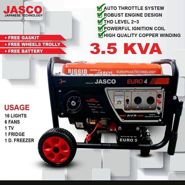 JASCO ALL MODEL GENERATOR SET AVAILABLE ON COMPANY DISCOUNT PRICE 6