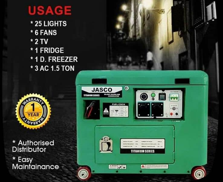 JASCO ALL MODEL GENERATOR SET AVAILABLE ON COMPANY DISCOUNT PRICE 7