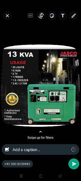 JASCO ALL MODEL GENERATOR SET AVAILABLE ON COMPANY DISCOUNT PRICE 10
