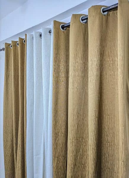 3 PC set curtain NEW MASHUP(EXPORT PLAIN JAMBO SELF JACKARD) 3