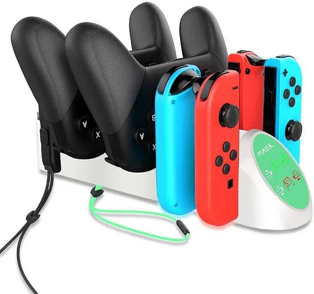 PiAEK Charging Station for Nintendo Switch Pro 6 in 1 Charging Station 2