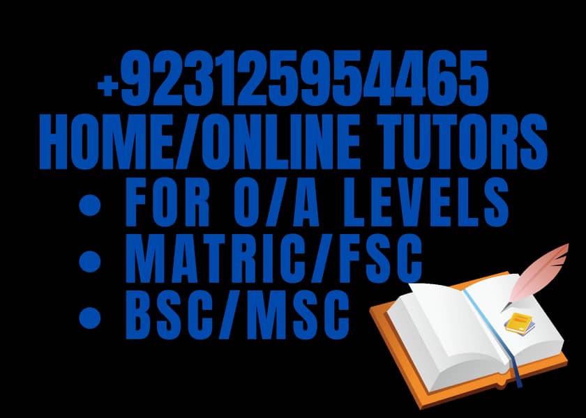 Online Tutors or Home Tutors for All Subjects and Classes 1