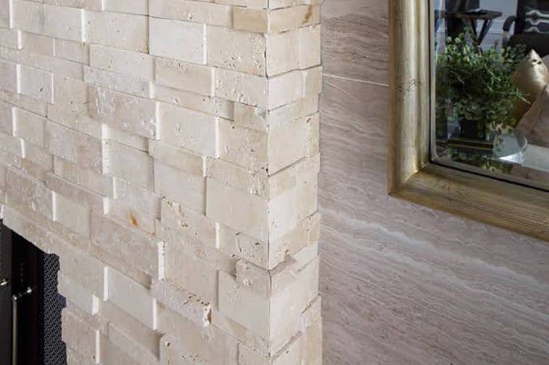 Travertine Stone Tile/Front Elevation tile/Travoteen/Wall Tile 1