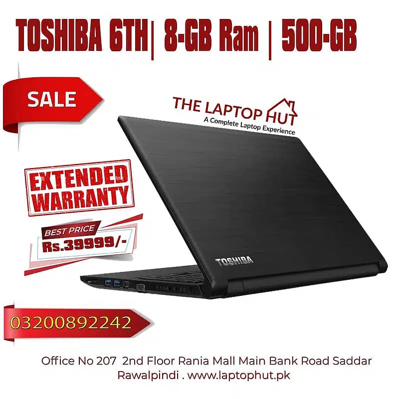 TOSHIBA || 6th Generation || 8GB | 1TB HDD || 3 Months Warranty|LAPTOP 0