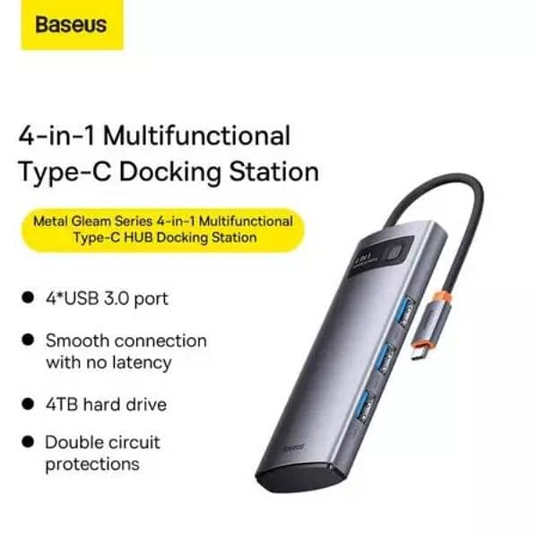 Baseus 4 in 1 HUB Starjoy Type-C to USB3.0x4 Port HUB Adapter 0