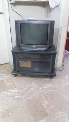 Original Sony TV with tv trolley