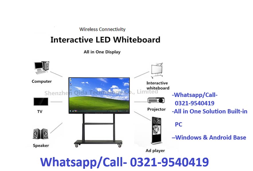 Smart Board, Interactive Touch Board, Digital Board, Smart Screen Led 19