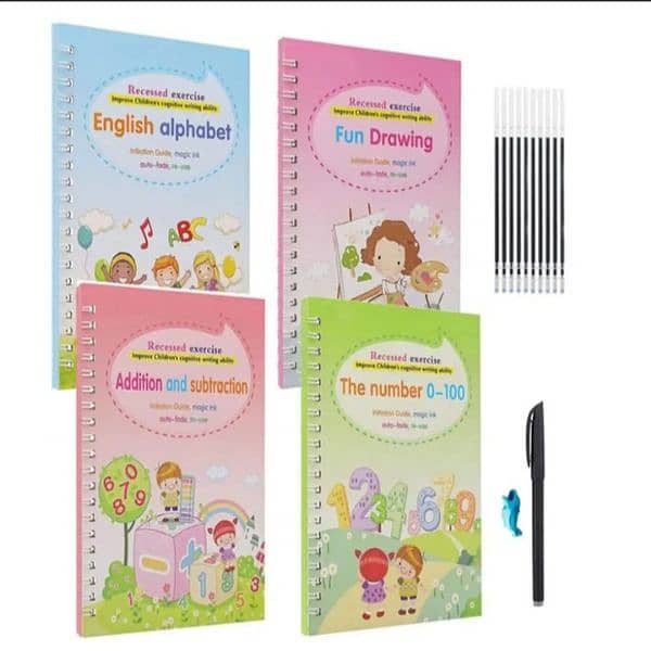 Children Writing Books set of 4 0