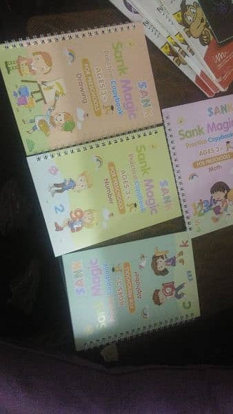 Children Writing Books set of 4 1