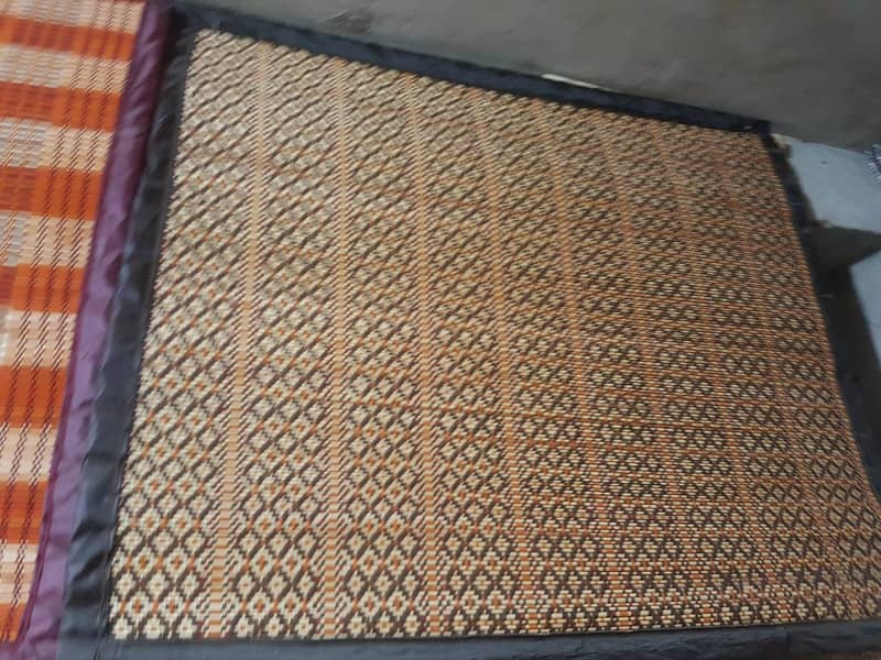 Chick bamboo blind window and green jali tarpal 10