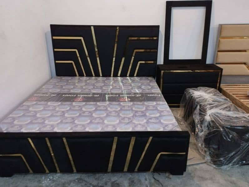 bed dressing side table / double bed / bed / bed set / furniture Beds