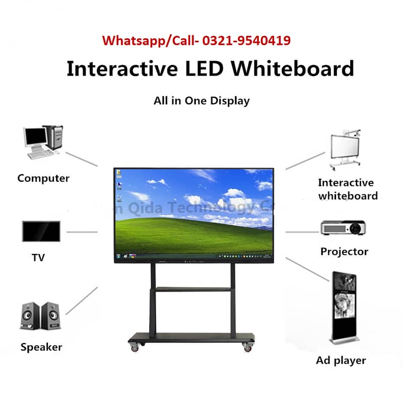 Smart Board, Digital Doard, Flat Panel, Interactive Touch Led Screen, 3